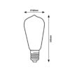 LED lamp E27 4W 640lm 4000K ST64 läbipaistev sooneline - Image 2