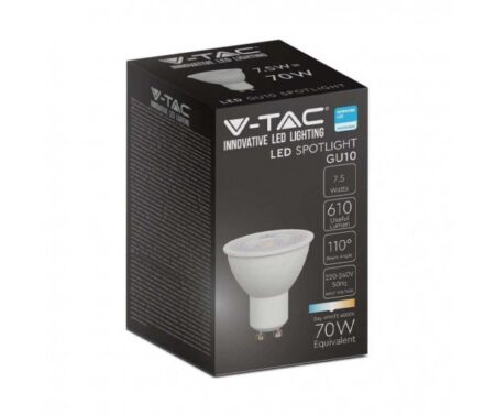 LED lamp GU10 7,5W 4000K 610lm 110° V-Tac