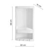 Riiul nurga plast 2-ne Gedy Junior 22*14*38cm - Image 2
