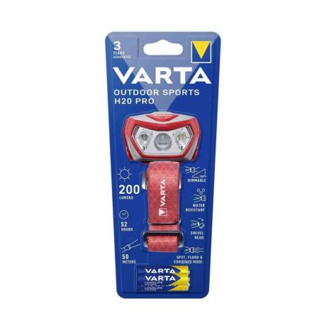 Pealamp Varta 17650 Sport LED+punane LED 3AAA