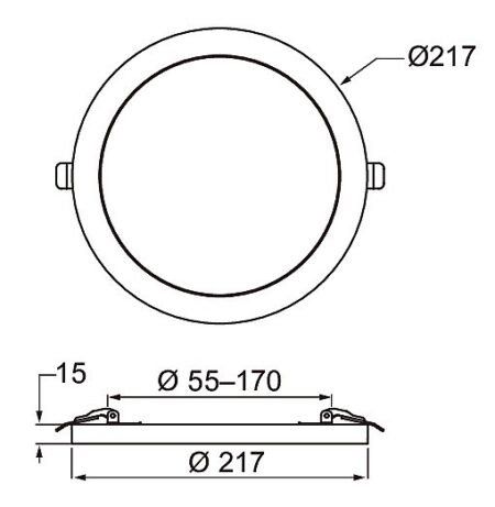 LED allvalgusti Cio 12W 3000K DIM (4126218) süv.55-170mm - Image 2