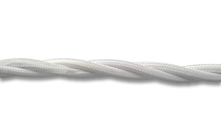 Tekstiilkaabel põimitud valge 3x1,5mm² 10m kiuline rullis