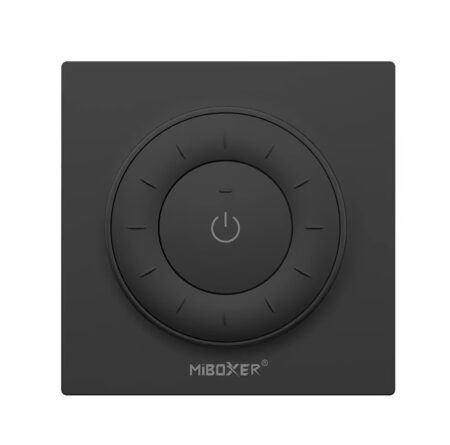 Juhtmevaba RF pööratav dimmer K3, mattmust (2 kanalit)