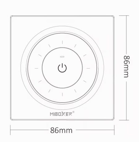 Juhtmevaba RF pööratav dimmer K3, mattmust (2 kanalit) - Image 2