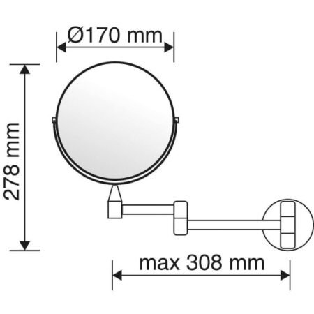 Peegel seinale 3xsuurendus metall raam - Image 4