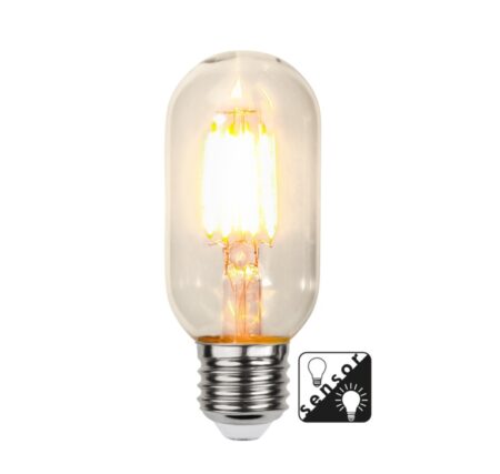 LED lamp E27 4W 2100K 300lm T45 hämarasensoriga