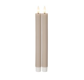 LED küünal beež 25cm TRIIBULINE, 2tk kmpl