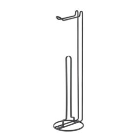 WC paberihoidja + varurulli hoidja Origin, D16*58cm, must Metaltex