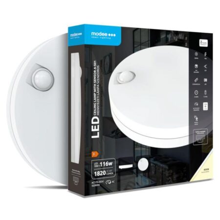 Plafoon LED MODEE 18W 3CCT 1820lm D300, valge, liikumisanduriga