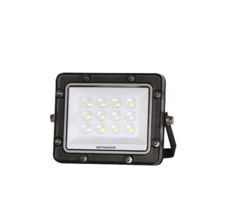 LED prožektor 10W 4000K 1000lm läätsoptika, must Optonica