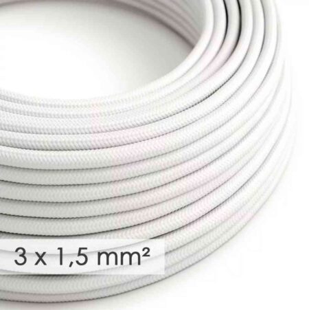 Tekstiilkaabel 3x1,5mm valge