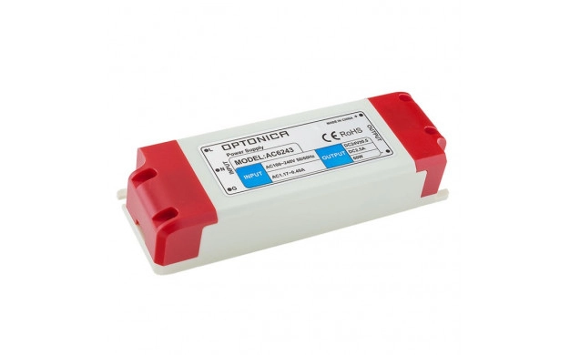 LED trafo 24V 60W IP20 plast Optonica