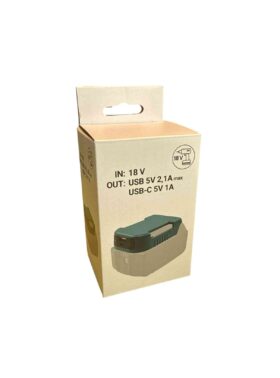 Tööriista aku adapter USB (2,1A) + USB-C (1A)