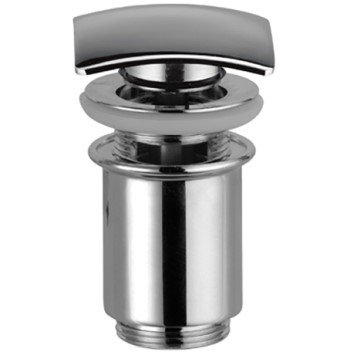 Valamu äravool CLICK 1.1/4 ülevooluga ruut kroom messing