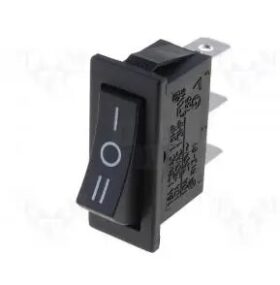 Klahvlüliti ON-OFF-ON 10A 250V SP3T Must