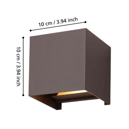 Välisvalgusti Calpino3 LED 2x2,8W soe IP54 roostepruun - Image 2