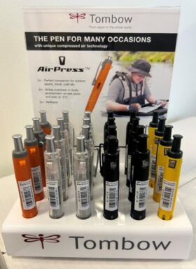 Pastapliiats Tombow Airpress-S, must südamik, kollane