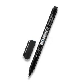 Marker permanent Kores M 1,0mm ümar ots, must