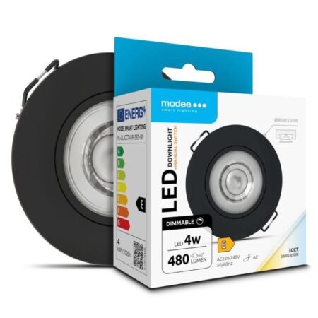 LED allvalgusti MODEE 4W 480lm 3CCT DIM IP44, must - Image 2