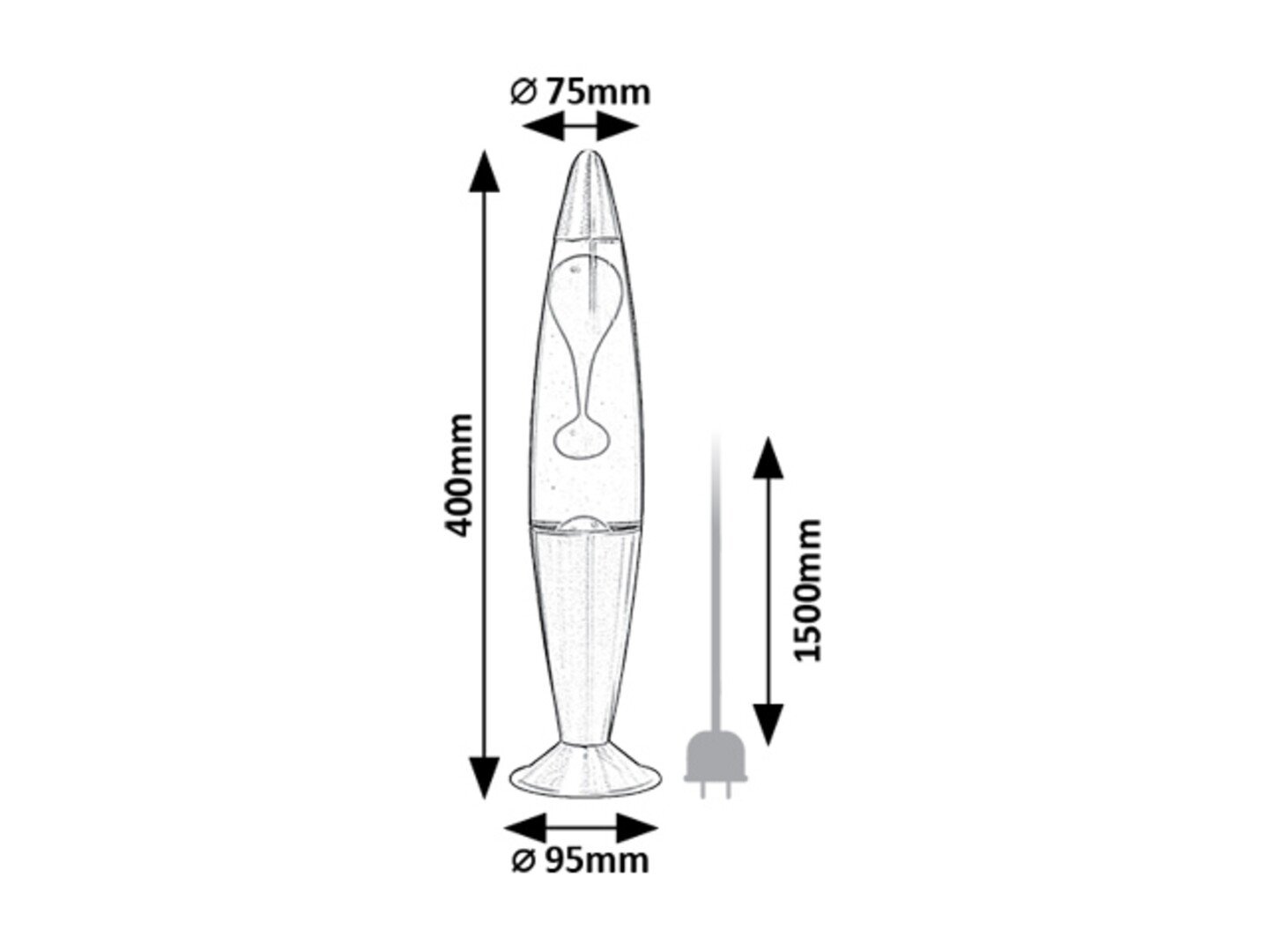 Laavalamp Lollipop3 LED 25W punane-oranž - Image 6