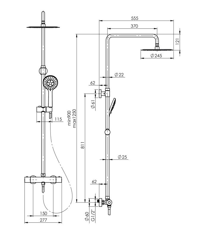 Üladušiga termosegisti komplekt Thermo-15+Set Olo must - Image 2