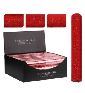 Dekoratiivne kangas 30x500cm organza punane