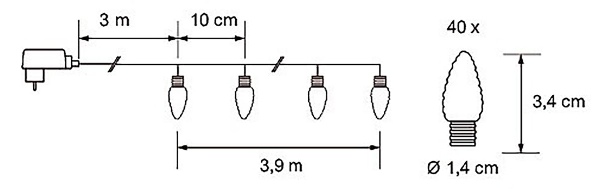 Jõulukett Maisa 40L 3,9m taimeriga IP20 (9478983) - Image 2