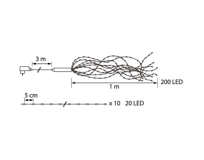 Jõulukaunistus Hely 200L 10x1m IP44 - Image 2