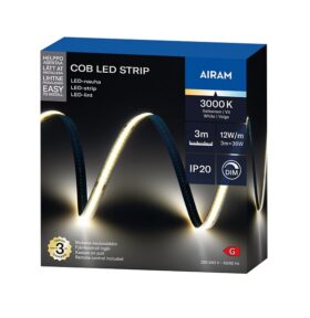 LED valgusriba komplekt 3m COB 3000K 2700lm 24V IP20 Airam