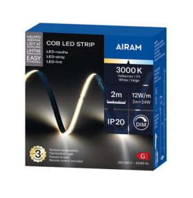LED valgusriba komplekt 2m COB 3000K 1800lm 24V IP20 Airam