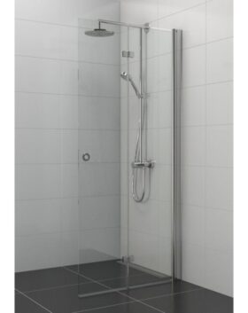 Dušiuks 90cm voldik, kirgas klaas, kroom profiil