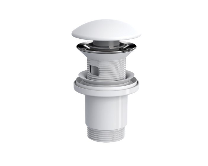 Valamu äravool CLICK 1.1/4 valge matt Izy