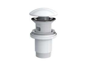 Valamu äravool CLICK 1.1/4 valge läikiv Izy