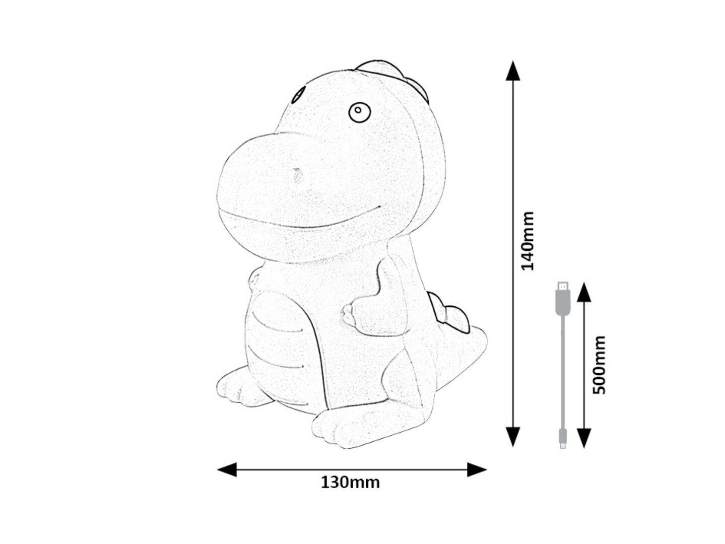 Lastelamp Dinoo LED RGB laetav - Image 6