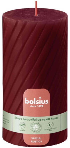 Lauaküünal Rustic Twisted 130/68mm 60h, punane