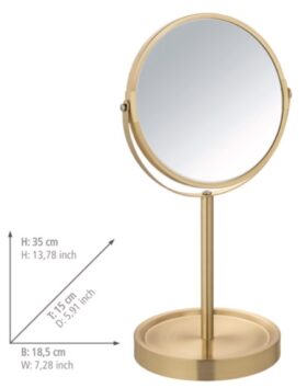 Peegel lauale suurendav Alata, kuldne, 17cm