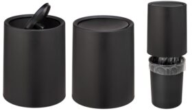 Prügikast 6l kiikuva kaanega, must