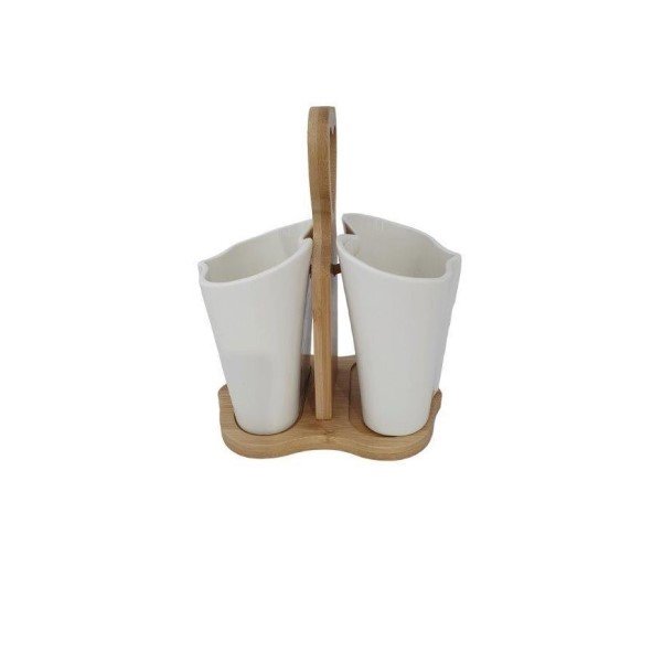 Söögiriistade alus keraamiline bambusest alusel 15x17cm