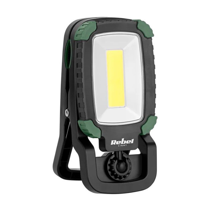 Töölamp 500lm 2000mAh aku COB USB-C näpits klamber