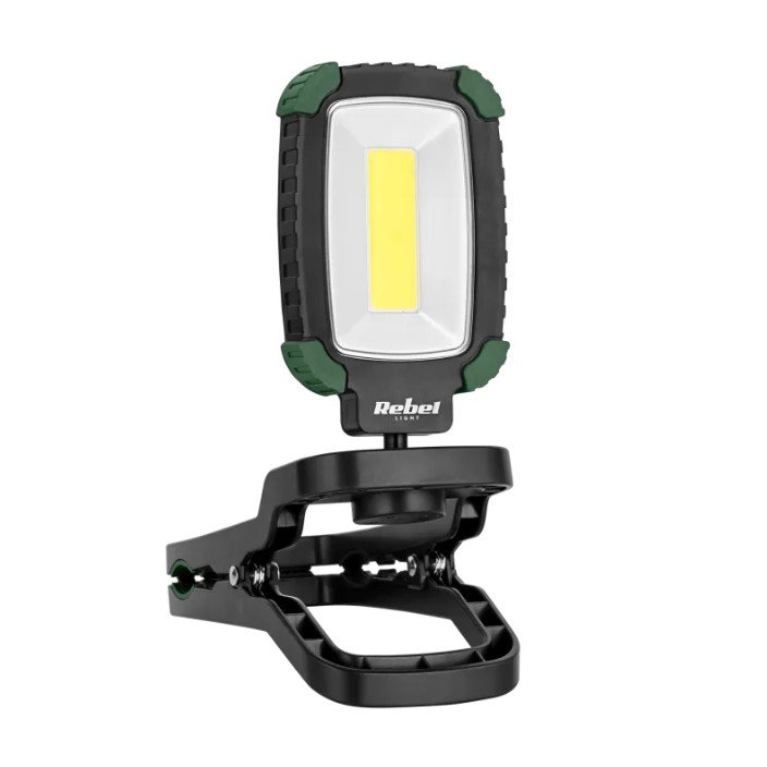 Töölamp 500lm 2000mAh aku COB USB-C näpits klamber - Image 2