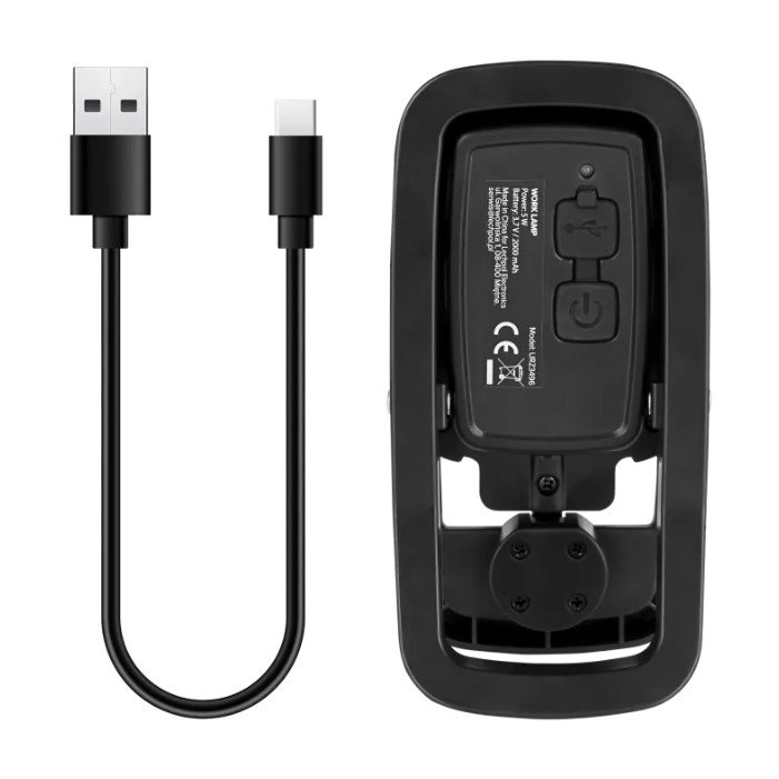 Töölamp 500lm 2000mAh aku COB USB-C näpits klamber - Image 4