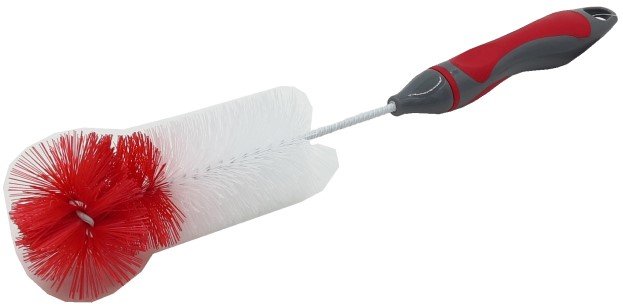 Pudelihari 34cm punane/hall