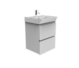 Valamukapp 45cm + valamu CREA sahtlitega valge