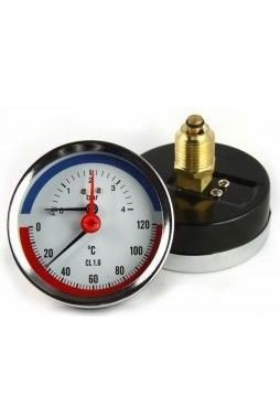 Manomeeter-termomeeter 6bar 1/2ˮvk