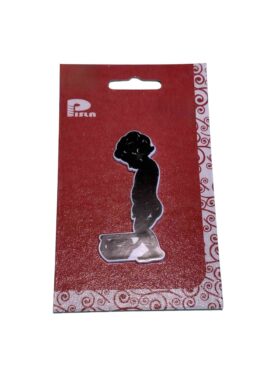 Uksesilt POISS must/valge kleebitav